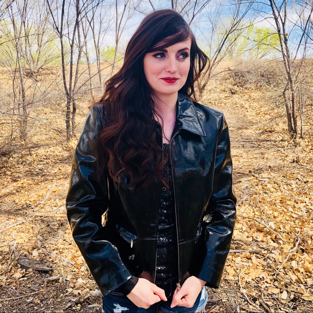 Banana Republic Genuine Patent Leather Jacket